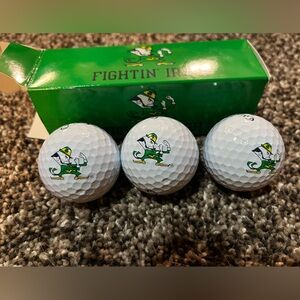 4 Cailaway golf Notre Dame Fighting Irish gold balls Pack of 3